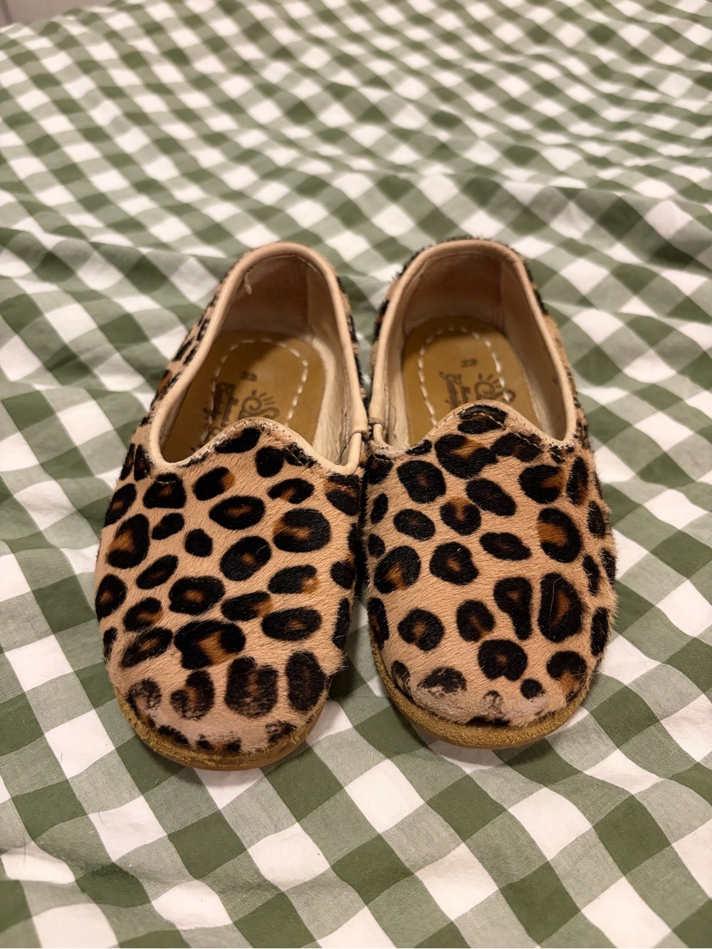 Kids Sabah Leopard Print Slip-On Shoes - fur